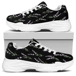Lavender Flowers Pattern Print White Chunky Shoes