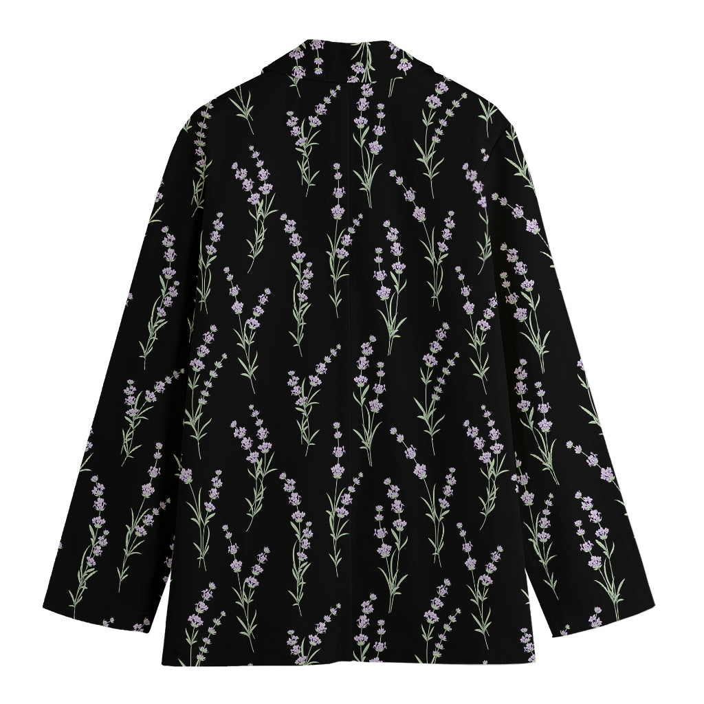 Lavender Flowers Pattern Print Women's Blazer