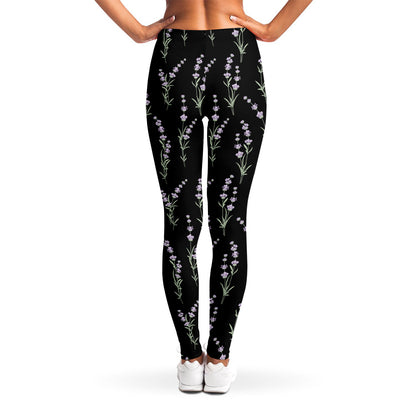 Lavender Flowers Pattern Print Women's Leggings