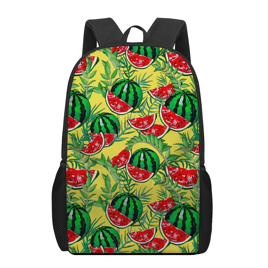 Leaf Watermelon Pieces Pattern Print 17 Inch Backpack