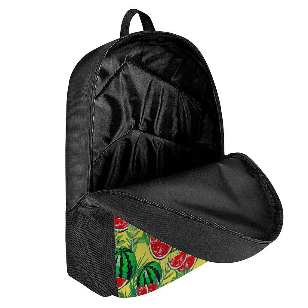 Leaf Watermelon Pieces Pattern Print 17 Inch Backpack