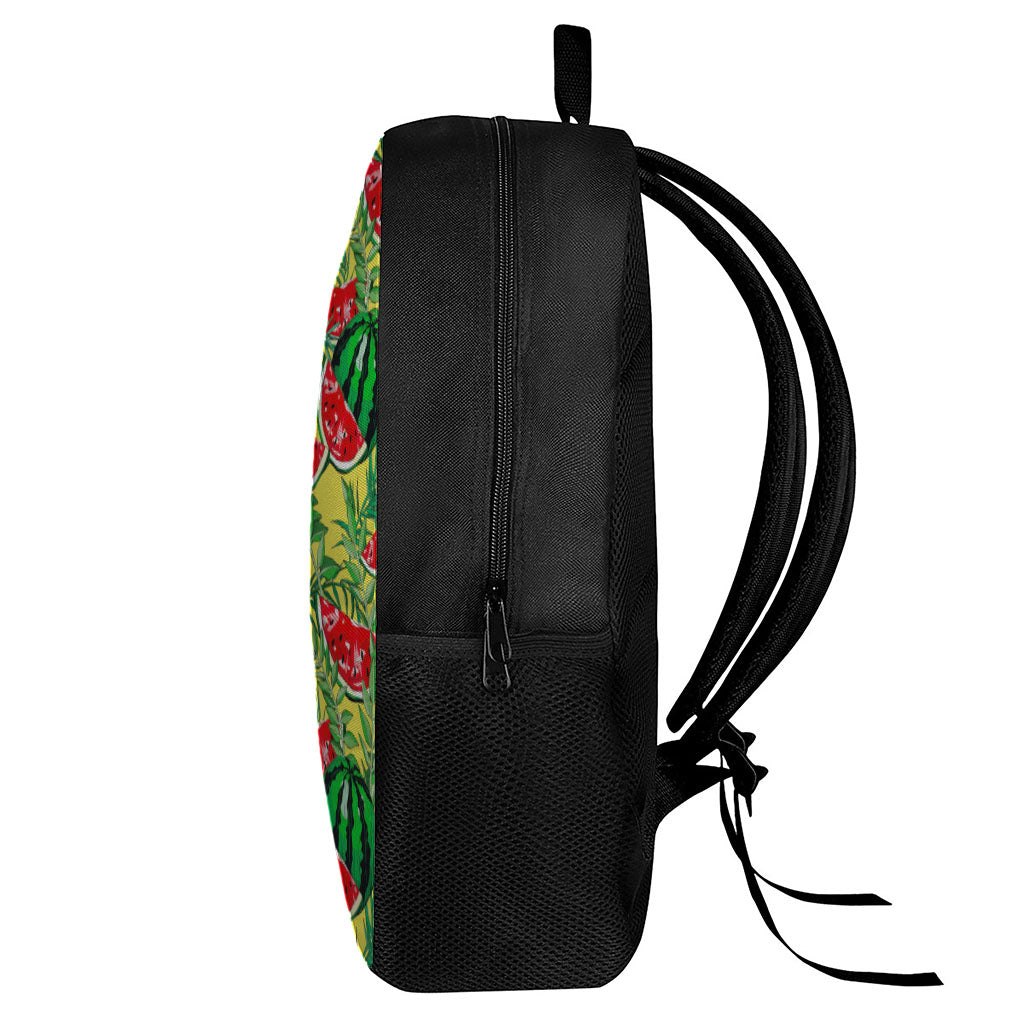 Leaf Watermelon Pieces Pattern Print 17 Inch Backpack