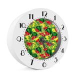 Leaf Watermelon Pieces Pattern Print Alarm Clock