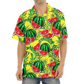 Leaf Watermelon Pieces Pattern Print Aloha Shirt