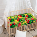 Leaf Watermelon Pieces Pattern Print Baby Crib Sheet