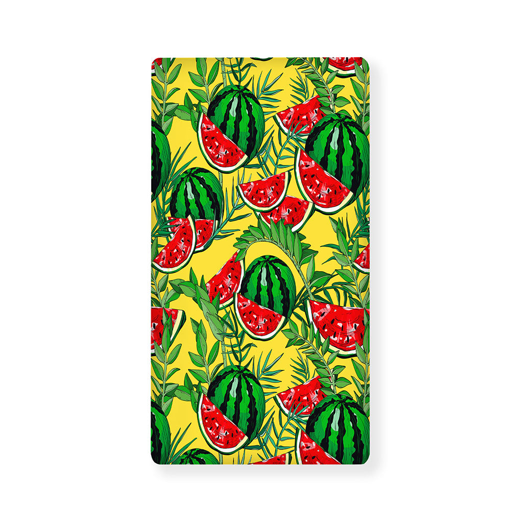 Leaf Watermelon Pieces Pattern Print Baby Crib Sheet