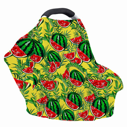 Leaf Watermelon Pieces Pattern Print Baby Seat Cover