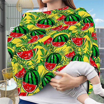 Leaf Watermelon Pieces Pattern Print Baby Seat Cover