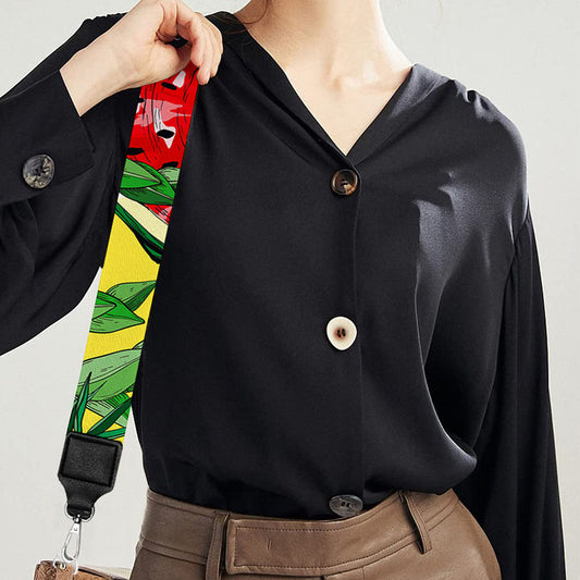 Leaf Watermelon Pieces Pattern Print Bag Strap