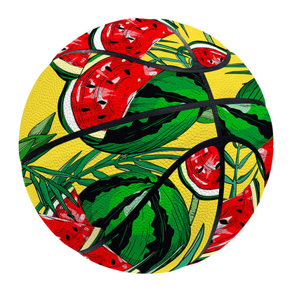 Leaf Watermelon Pieces Pattern Print Basketball