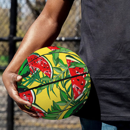 Leaf Watermelon Pieces Pattern Print Basketball