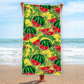 Leaf Watermelon Pieces Pattern Print Beach Towel