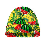 Leaf Watermelon Pieces Pattern Print Beanie