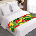 Leaf Watermelon Pieces Pattern Print Bed Runner