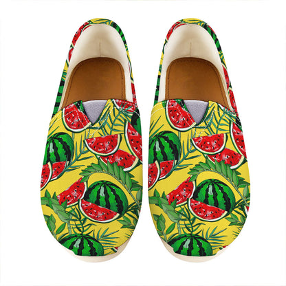 Leaf Watermelon Pieces Pattern Print Casual Shoes