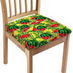 Leaf Watermelon Pieces Pattern Print Chair Cushion Cover