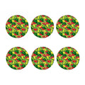 Leaf Watermelon Pieces Pattern Print Coaster Set