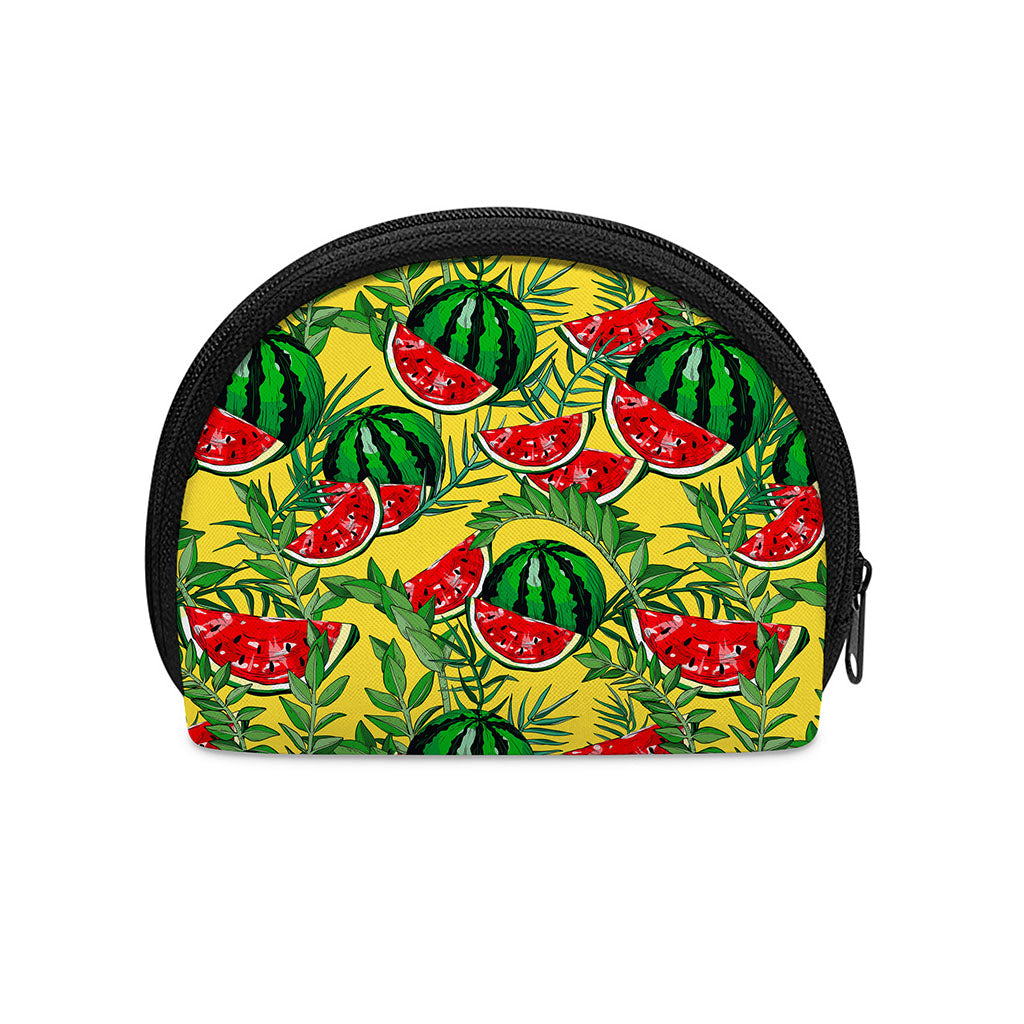 Leaf Watermelon Pieces Pattern Print Coin Purse