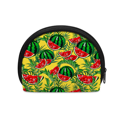Leaf Watermelon Pieces Pattern Print Coin Purse