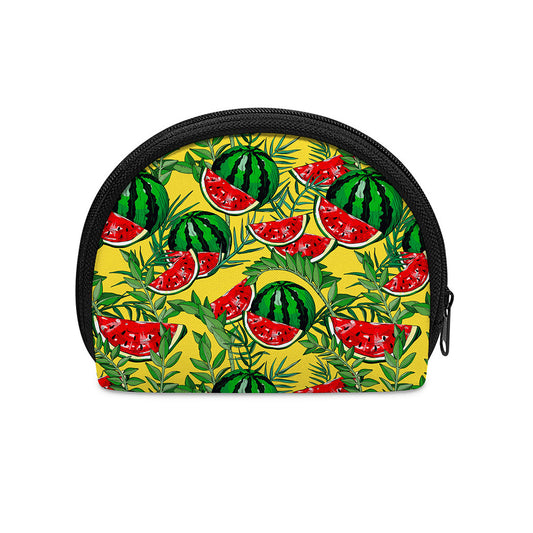 Leaf Watermelon Pieces Pattern Print Coin Purse