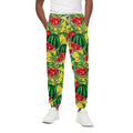 Leaf Watermelon Pieces Pattern Print Cotton Sweatpants