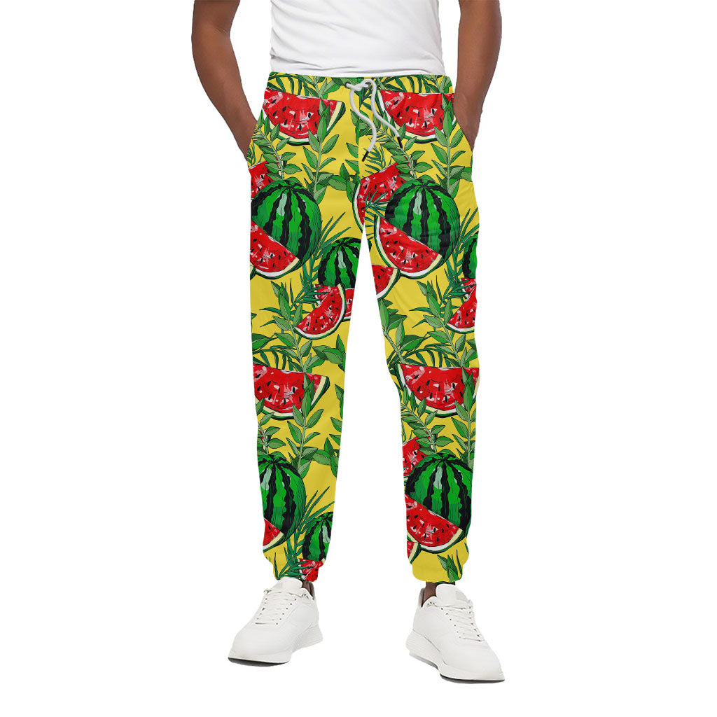 Leaf Watermelon Pieces Pattern Print Cotton Pants