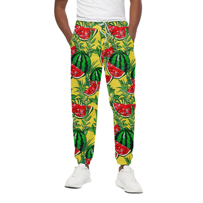 Leaf Watermelon Pieces Pattern Print Cotton Pants