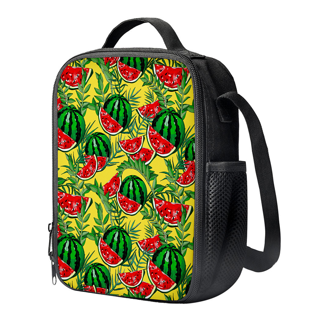 Leaf Watermelon Pieces Pattern Print Crossbody Lunch Bag
