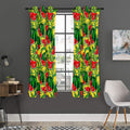 Leaf Watermelon Pieces Pattern Print Grommet Curtain Panels