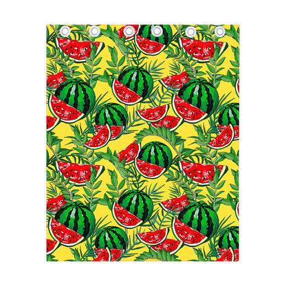Leaf Watermelon Pieces Pattern Print Curtain