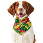 Leaf Watermelon Pieces Pattern Print Dog Bandana