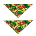 Leaf Watermelon Pieces Pattern Print Dog Bandana
