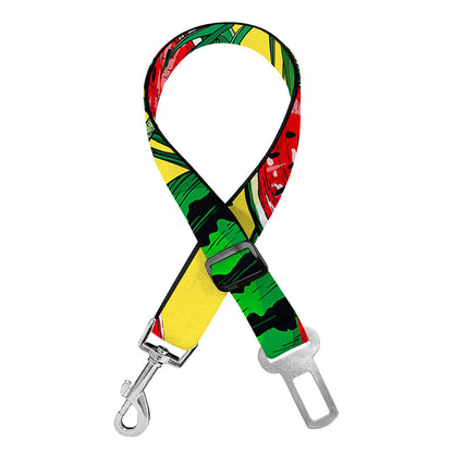 Leaf Watermelon Pieces Pattern Print Dog Seat Belt