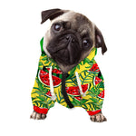 Leaf Watermelon Pieces Pattern Print Dog Zip Up Hoodie
