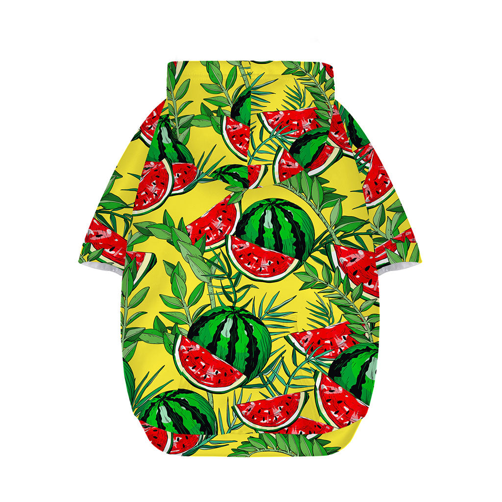 Leaf Watermelon Pieces Pattern Print Dog Zip Up Hoodie