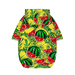 Leaf Watermelon Pieces Pattern Print Dog Zip Up Hoodie