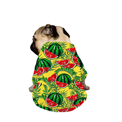 Leaf Watermelon Pieces Pattern Print Dog Zip Up Jacket