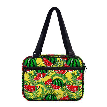 Leaf Watermelon Pieces Pattern Print Double Strap Bible Bag
