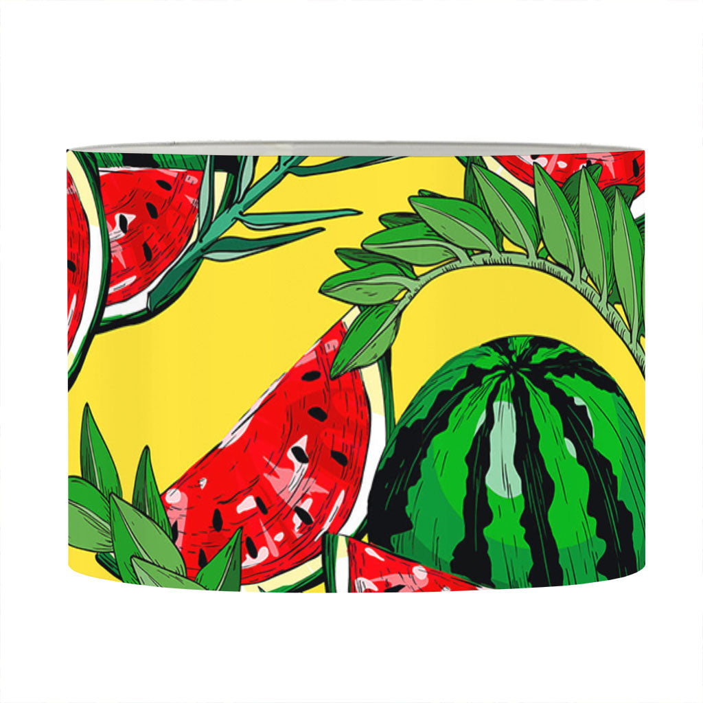 Leaf Watermelon Pieces Pattern Print Drum Lamp Shade