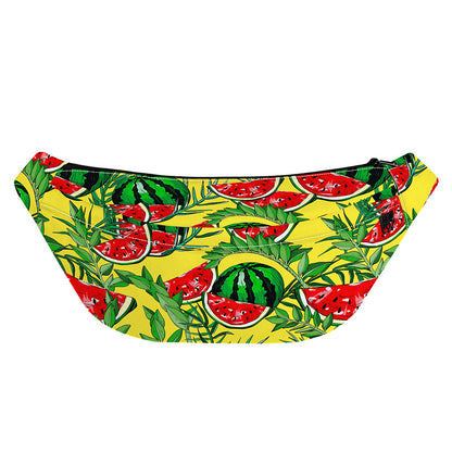 Leaf Watermelon Pieces Pattern Print Fanny Pack