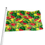 Leaf Watermelon Pieces Pattern Print Flag