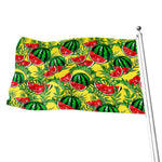 Leaf Watermelon Pieces Pattern Print Flag