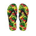Leaf Watermelon Pieces Pattern Print Flip Flops