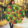 Leaf Watermelon Pieces Pattern Print Foldable Umbrella