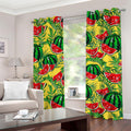 Leaf Watermelon Pieces Pattern Print Grommet Curtains