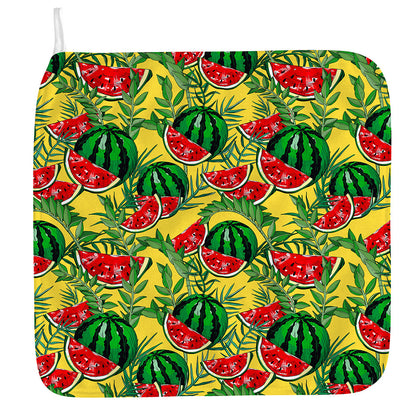 Leaf Watermelon Pieces Pattern Print Hand Towel