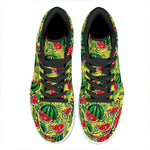 Leaf Watermelon Pieces Pattern Print High Top Leather Sneakers