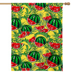 Leaf Watermelon Pieces Pattern Print House Flag