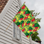 Leaf Watermelon Pieces Pattern Print House Flag