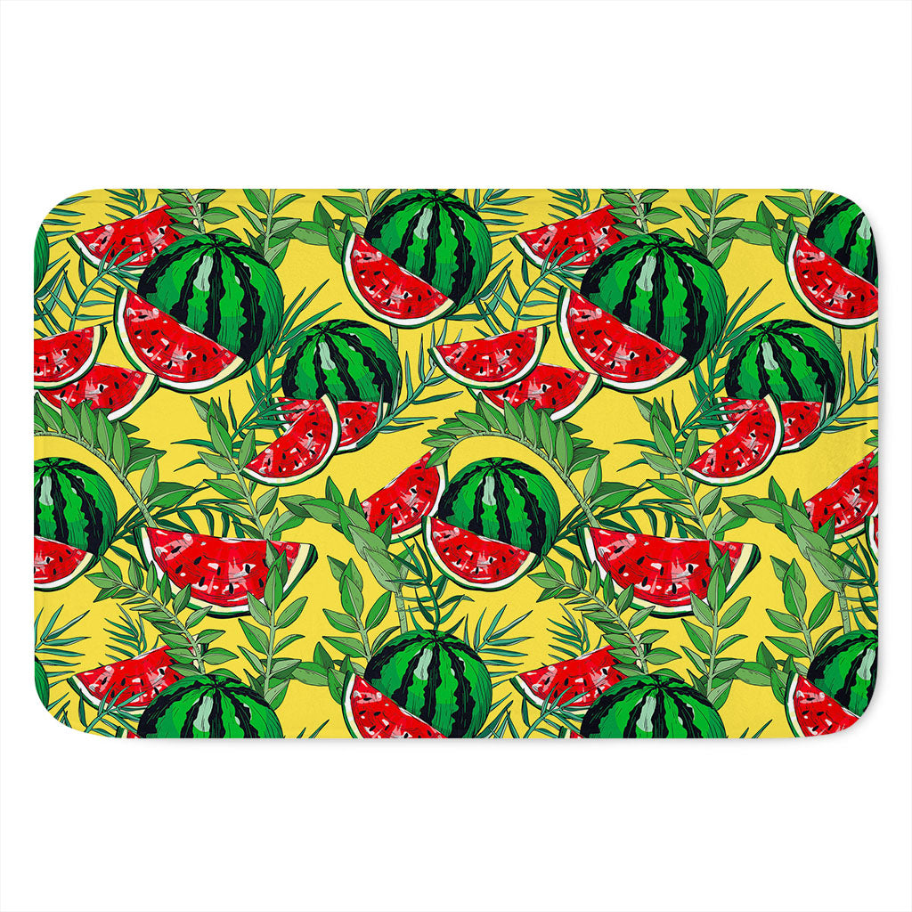 Leaf Watermelon Pieces Pattern Print Indoor Door Mat